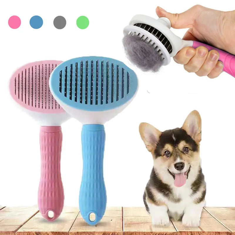 GleamGroom Precision Pet Comb: Stainless Chic for Furry Elegance