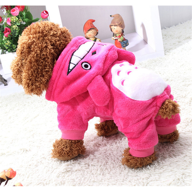 Snug in Style: Bear Hoodie Pet Clothes in Brown, Grey, and Pink