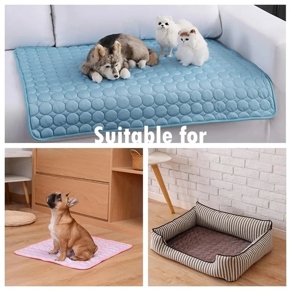ChillCraze Cooling Haven: Summer Pet Cold Bed – Extra Large Cooling Mat for Small and Big Dogs