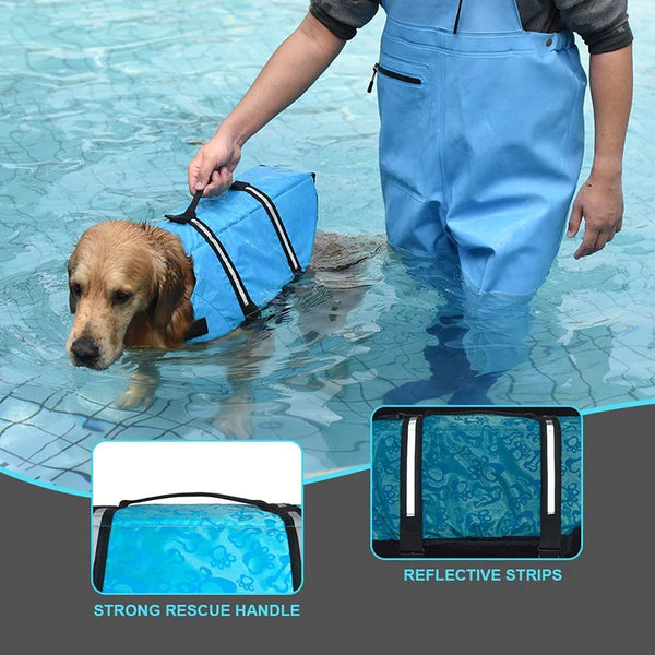 AquaGuard PupProtector: Summer-Ready Dog Life Jacket for Safe Water Adventures