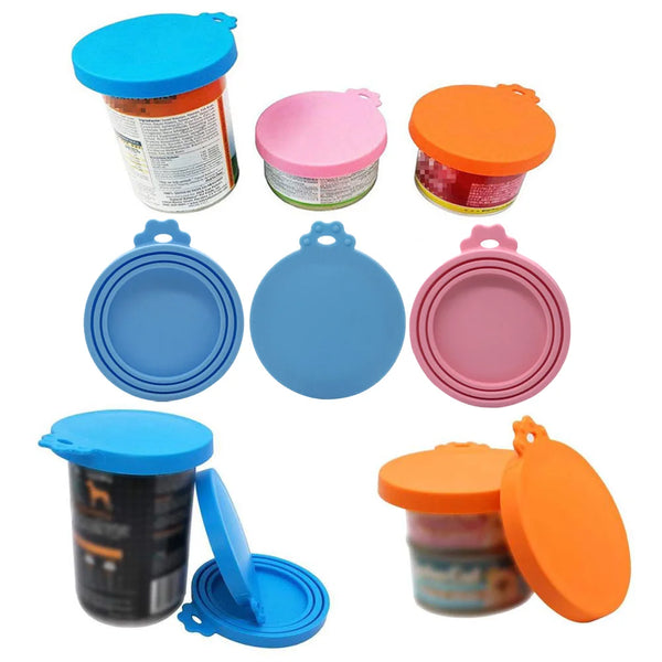 SealSure MultiCover: 3-in-1 Reusable Silicone Pet Food Can Lid for Freshness Lock
