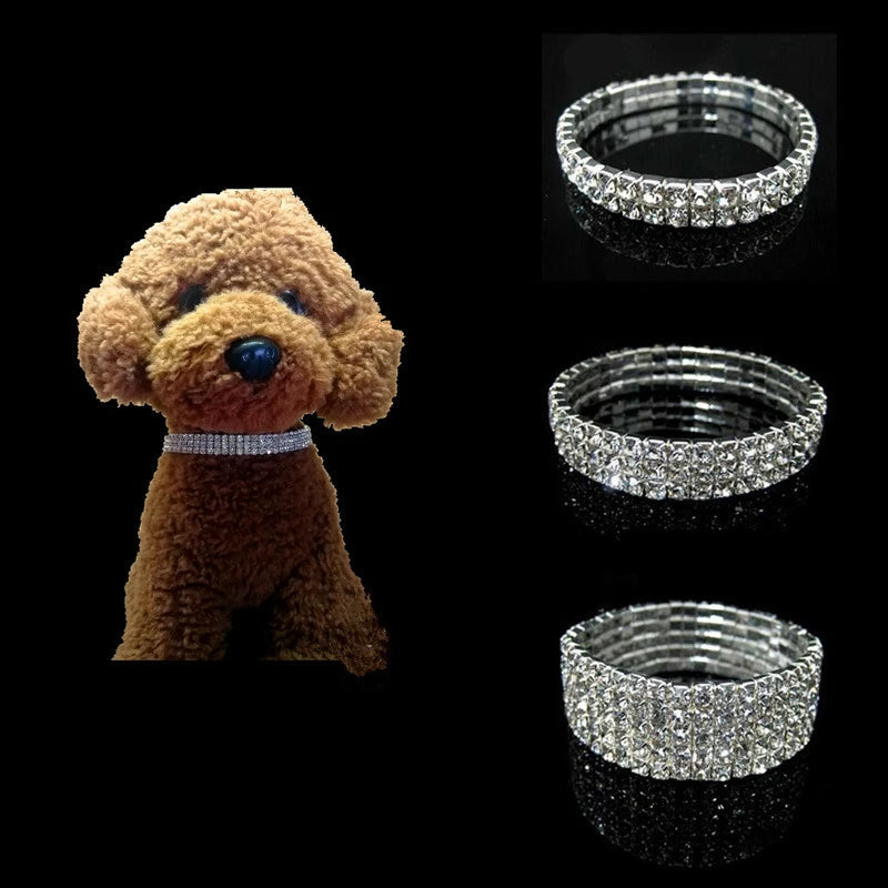 BlingBabe RoyalCollar: Cute Rhinestone Pet Collar for Small Dogs and Cats