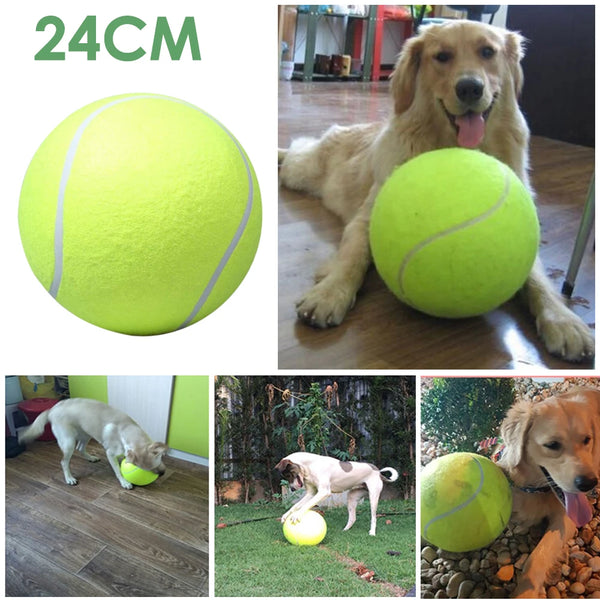 Giant Tennis Ball for Endless Fetch: 24CM Inflatable Tennis Ball for Dogs