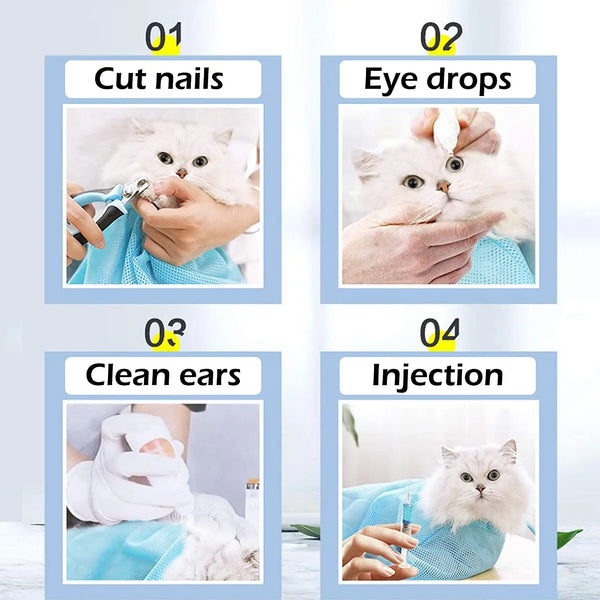 WhiskerWrap ProShield: Upgraded Cat Grooming & Bathing Bag
