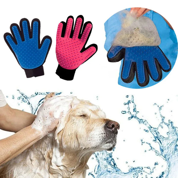 Purr-fectly Groomed: Grooming Glove for Cats and Dogs, Deshedding, Hair Removal, and Massage