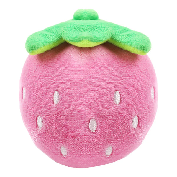 Sweet Strawberry Fun: Plush Pet Toy for Dogs and Cats with Squeaky Chew Delight