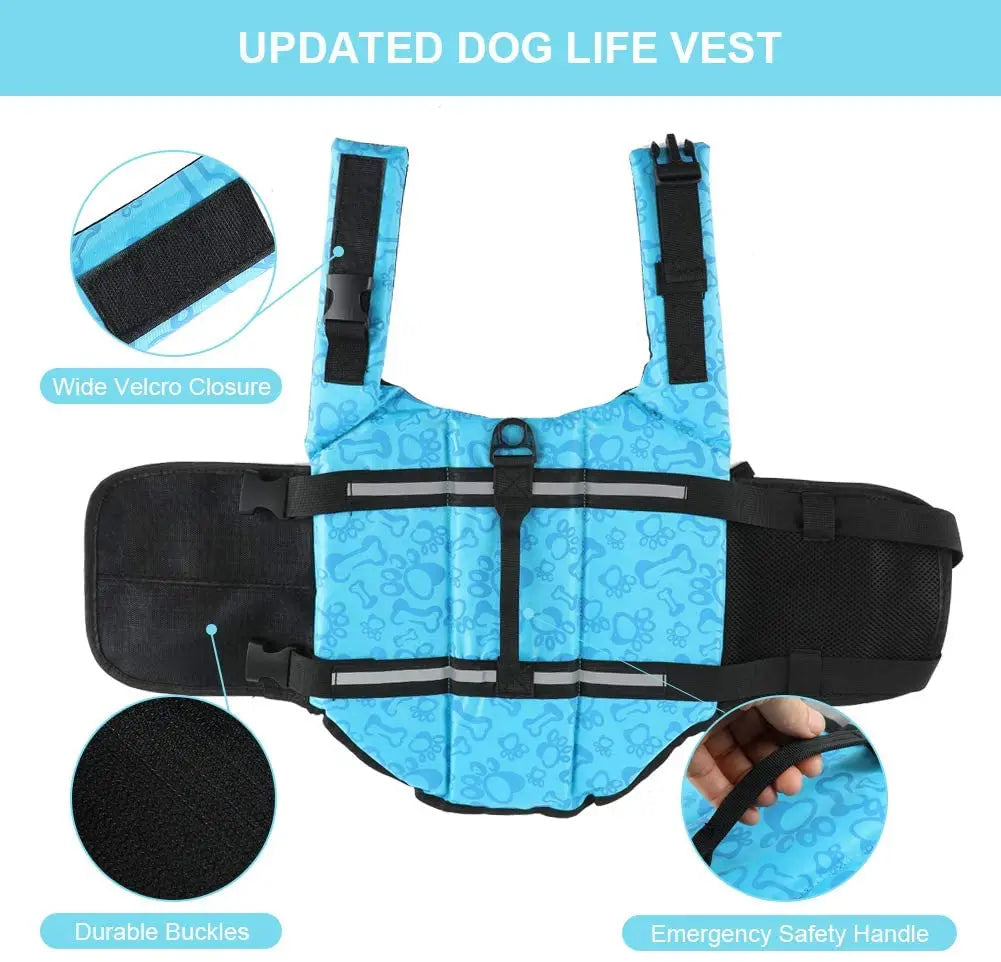 AquaGuard PupProtector: Summer-Ready Dog Life Jacket for Safe Water Adventures