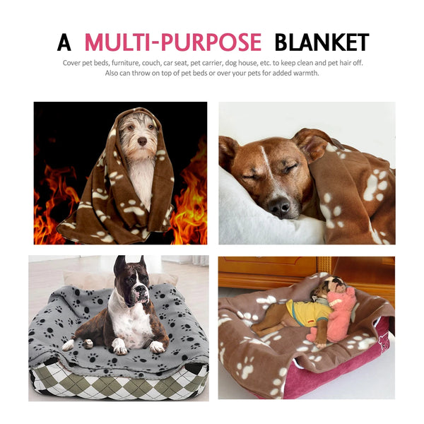 Pawfectly Cozy Canine Comfort Blanket: Soft and Warm Bed Mat for Dogs and Cats