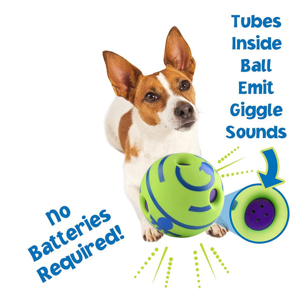 JoyBounce Interactive Ball: Fun Giggle Sounds Dog Toy
