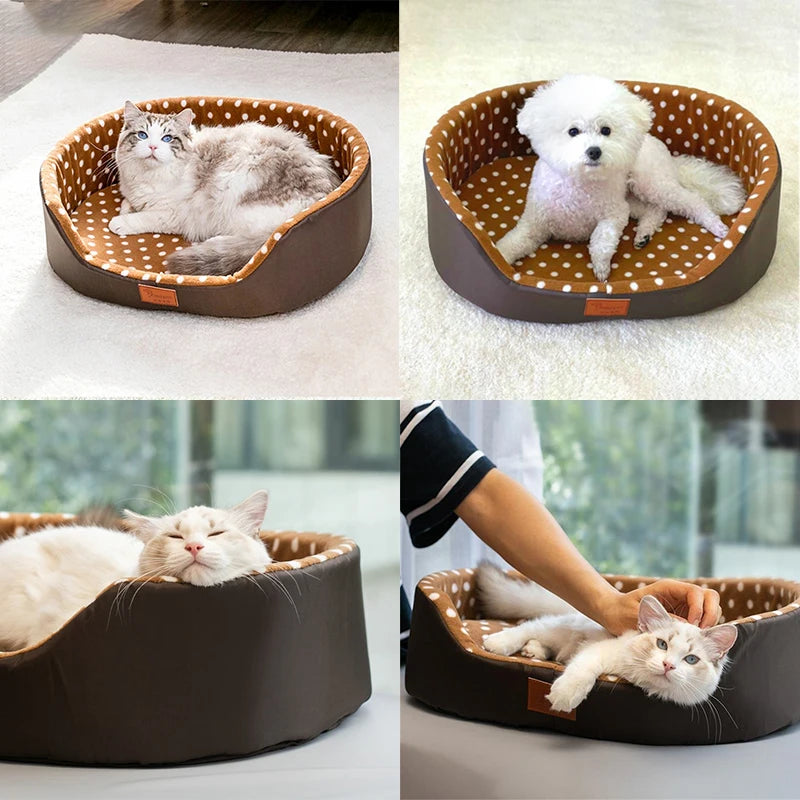 All-Season Comfort: Double-Sided Pet Bed with Breathable Design for Cats and Small to Medium Dogs