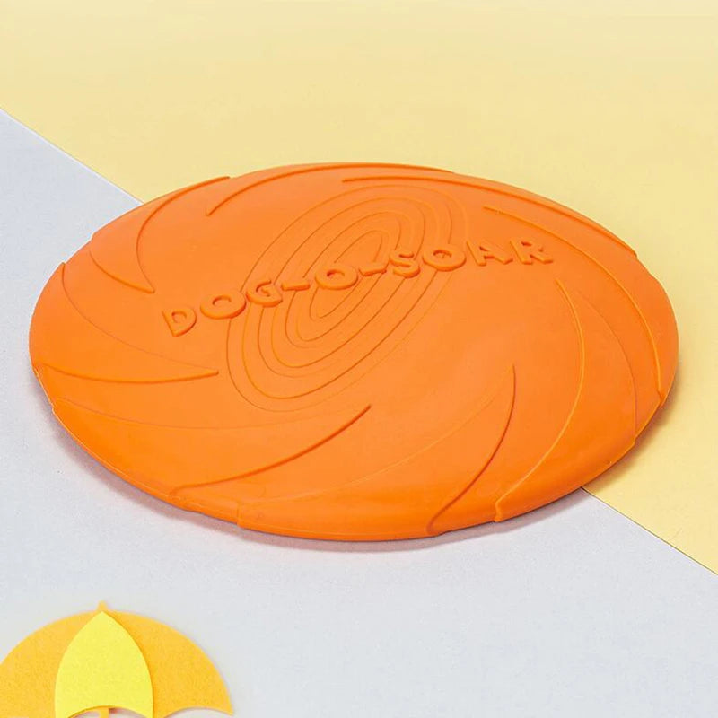 Flying Fun: Soft Rubber Disc for Interactive Dog Training (4 Colors)