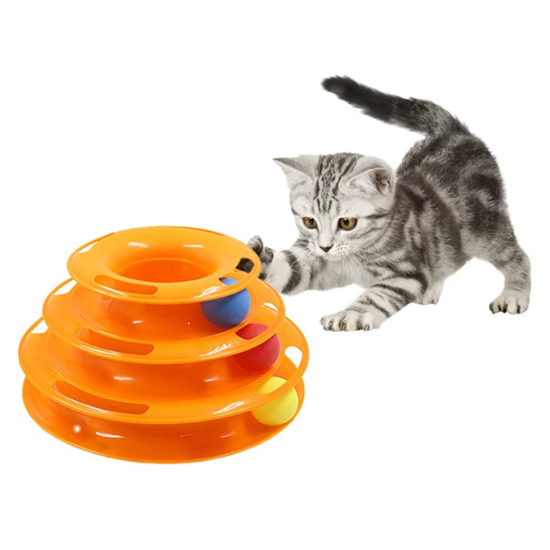 Triple Play Cat Toy Tower: Levels of Feline Fun!