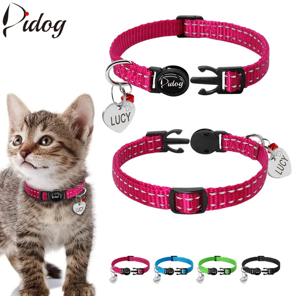 GlimmeringPurr Elegance: Didog Reflective Kitten Cat Collar