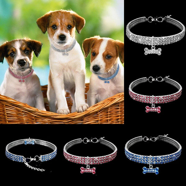 DazzlePaws Elegance: Exquisite Wedding Diamond Collars for Small Dogs