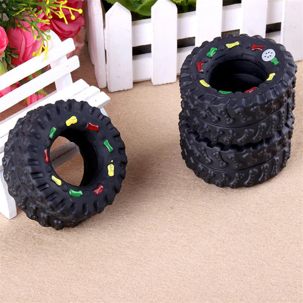 TireTough Chew Buddy: Durable Rubber Dog Toy  Perfect Pet Product for Endless Fun and Playtime