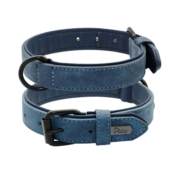 GentleGrip Leather Padded Dog Collar: Soft and Adjustable Collar Ideal for Big Dogs
