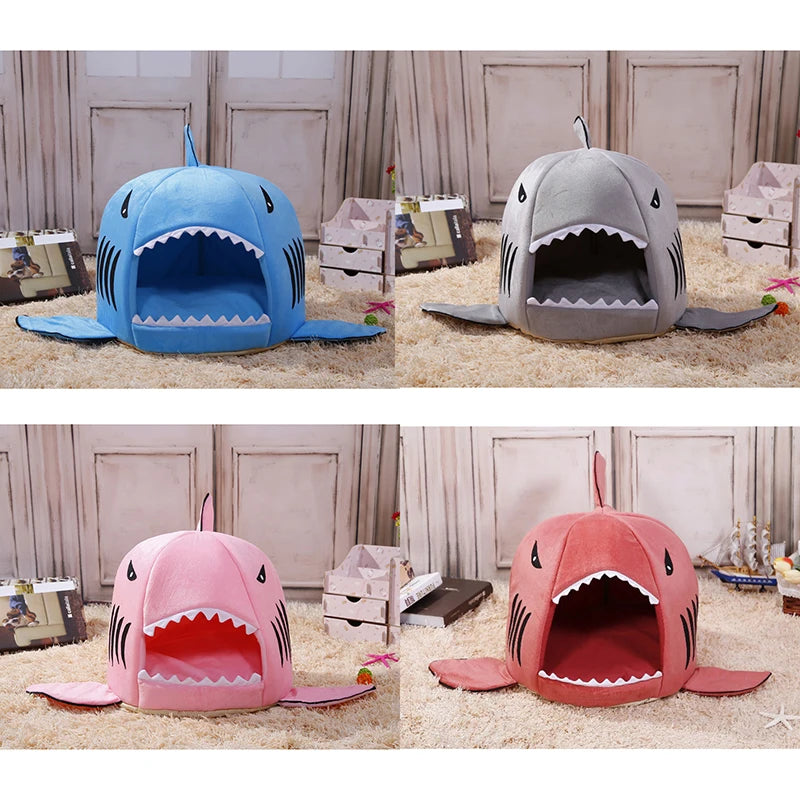 Chic Shark Comfort: Holapet Cool Shark Shaped Dog Beds for Warm and Soft Pet Sleeping