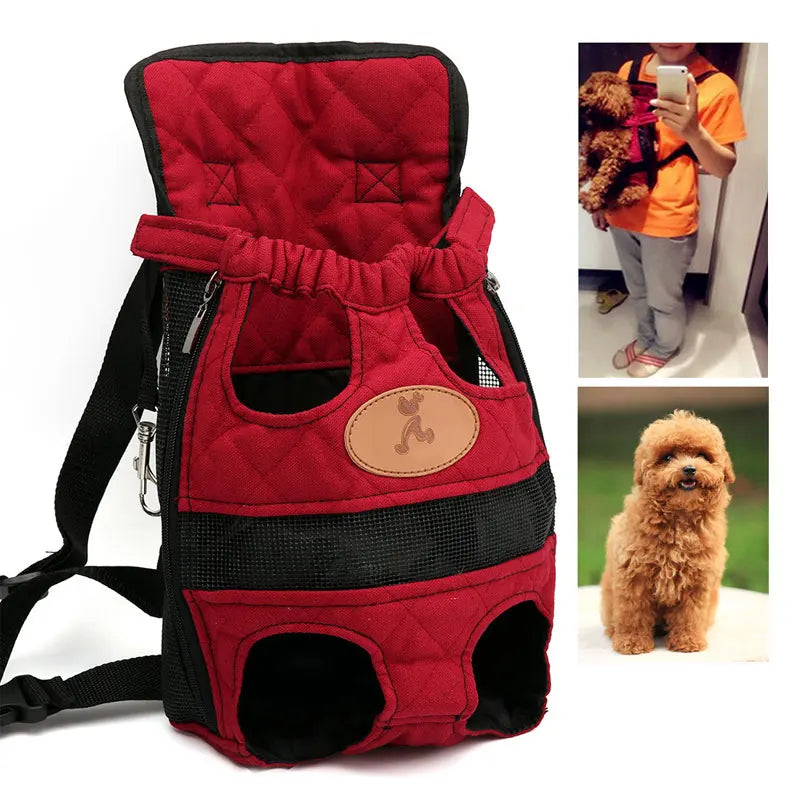 VentureVibe Travel Tote: Breathable Soft Pet Dog Backpack for On-the-Go Comfort with Small Dogs