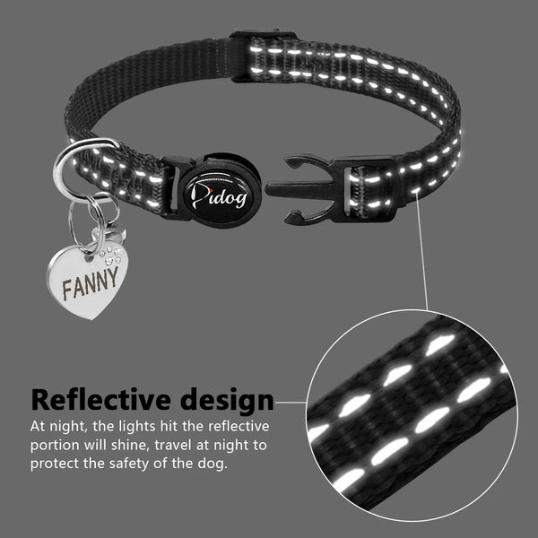 GlimmeringPurr Elegance: Didog Reflective Kitten Cat Collar