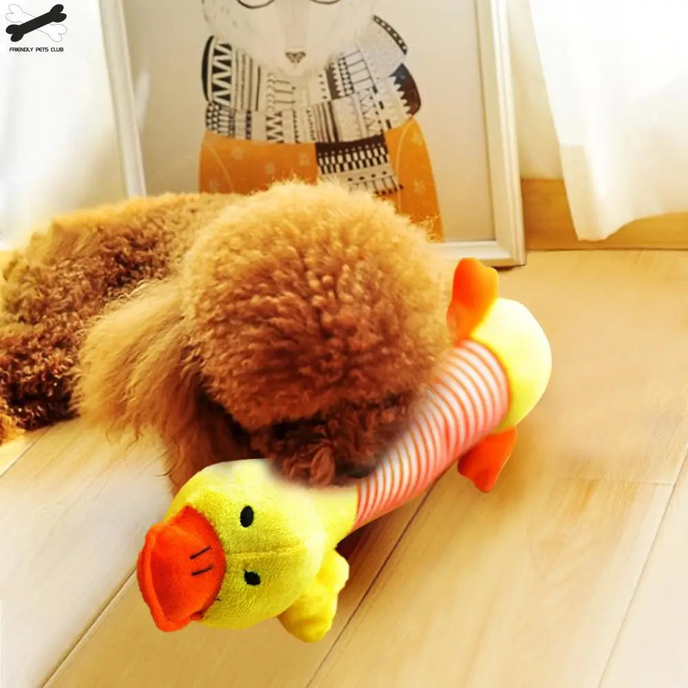 Furry Friends' Delight: Popular Plush Dog Toys with Squeaky Chew Sound