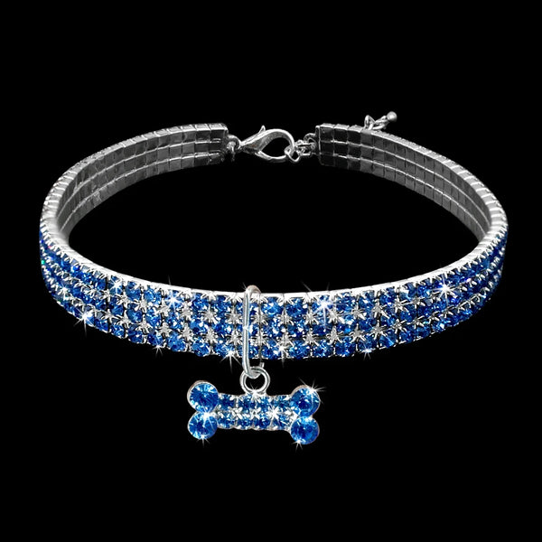 Bling Rhinestone Dog Collar: Crystal-Adorned Leash and Collar Set for Small to Medium Dogs
