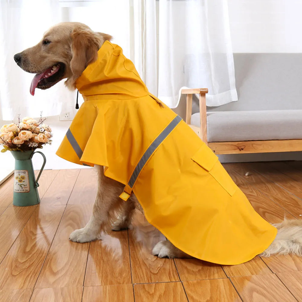 GloShield RainGuard: Reflective Tape Dog Raincoat