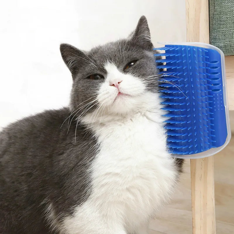 PurrPerfect GroomNook: Cat Self Groomer Comb Brush with Catnip Corner