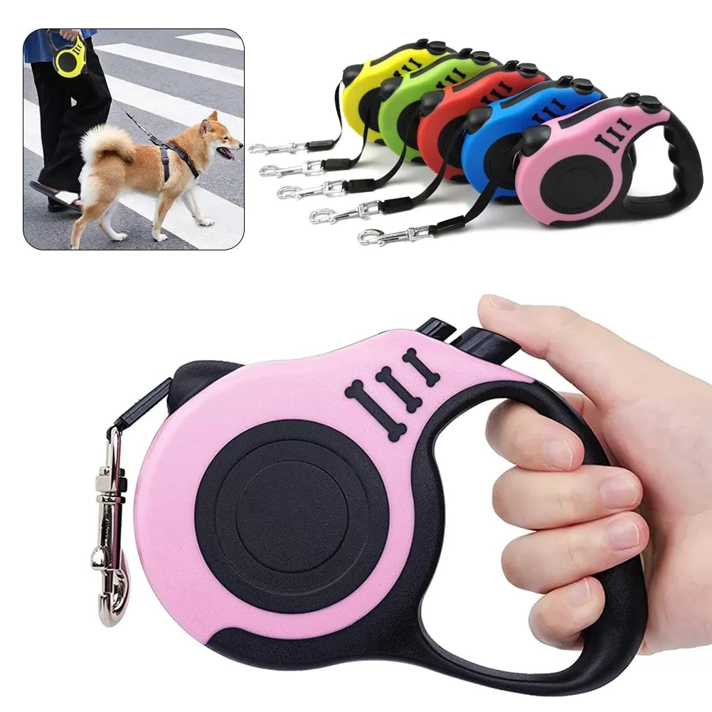 Effortless Walks: 3M Retractable Dog Leash for Small to Medium Dogs