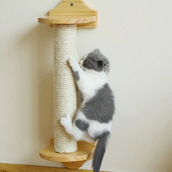 Climb & Scratch Haven: Sisal Sanctuary Wall-Mounted Cat Scratching Post