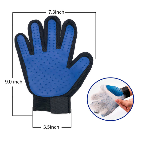 Purr-fectly Groomed: Grooming Glove for Cats and Dogs, Deshedding, Hair Removal, and Massage