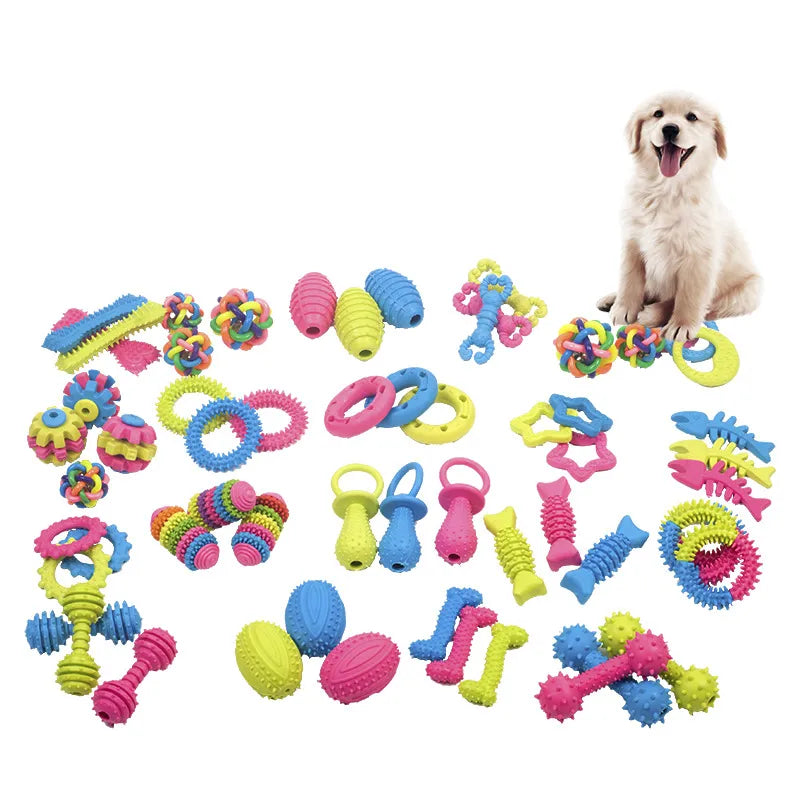 HealthyBite Pacifier Pup: Interactive Rubber Chew Toy for Teddy and Puppies