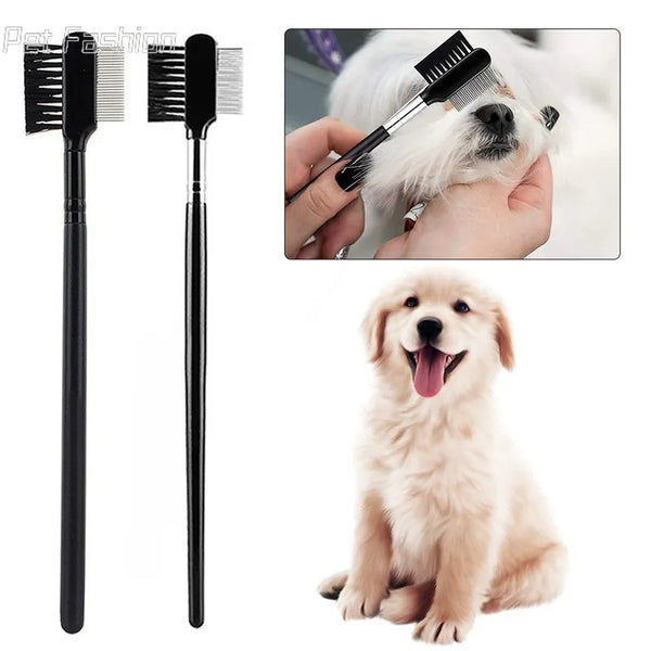 Gentle Grooming: Double-Sided Pet Eye Comb for Tear Stain Removal and Cleaning