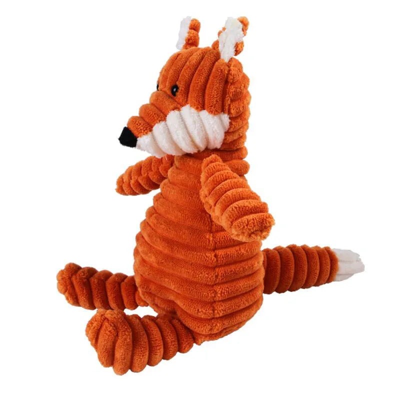 Cuddly Companions: Plush Corduroy Dog Toy Set