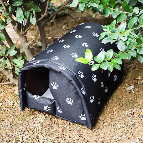 Sheltered Comfort: New Waterproof Oxford Cloth Pet House for Cats and Small Dogs, Closed Design to Keep Pets Warm in Winter