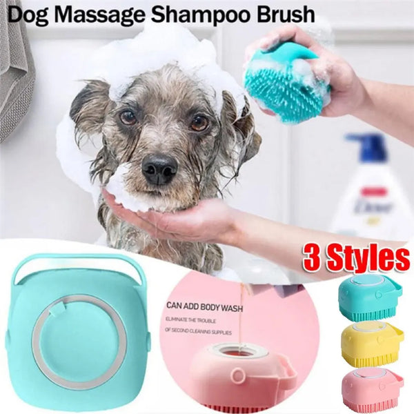 CleanCoat Silicone Pet Shampoo Massager: Soft and Safety Dog Grooming Tool