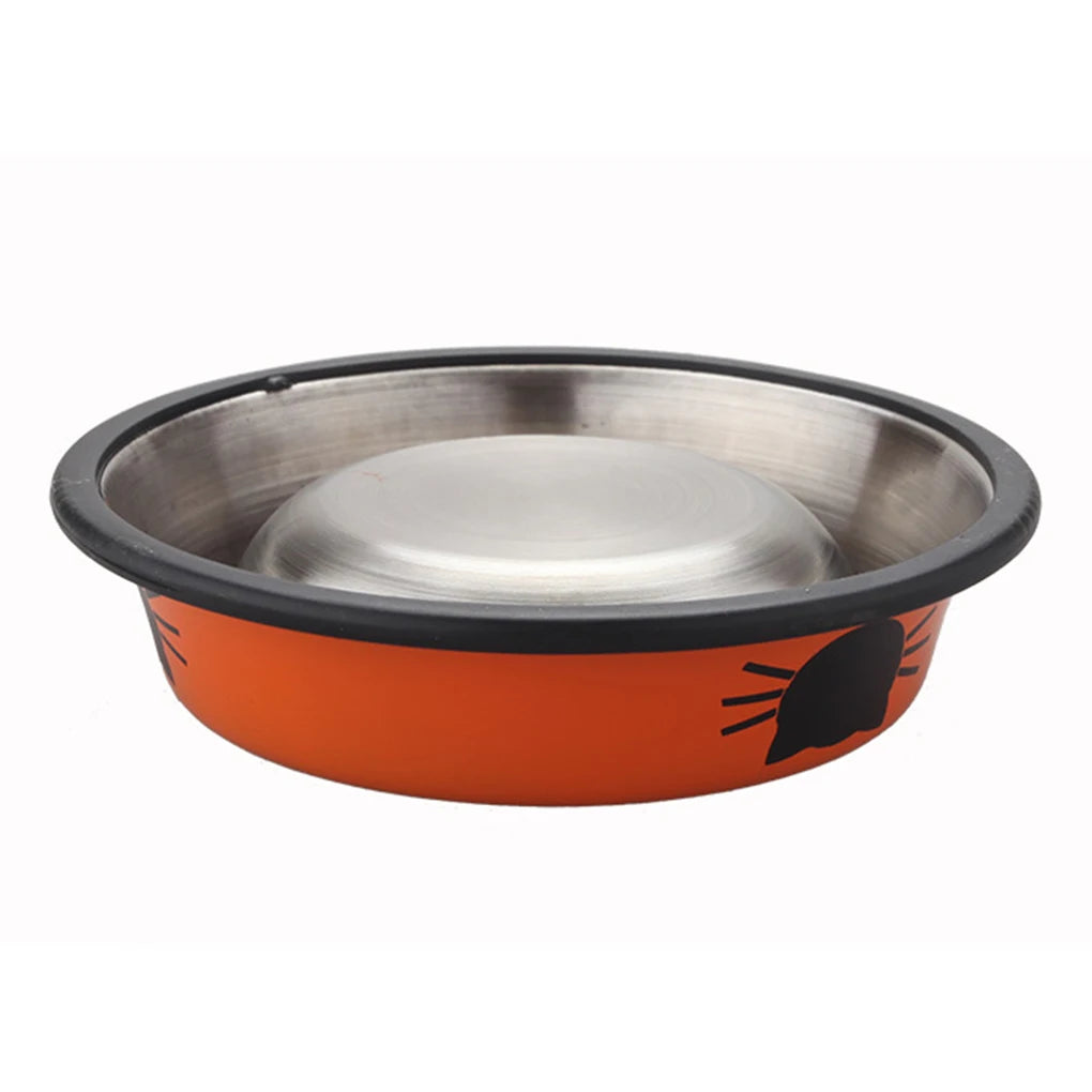 Stainless Steel Pet Bowl: Non-Skid Dish for Small Dogs and Cats