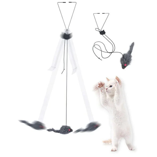 PouncePal Mouse Mimic: Interactive Cat Toy with Retractable Fun