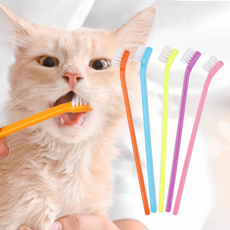 Triple Action Dental Care: 3-Piece Set Dog Toothbrush for Fresh Breath and Healthy Teeth