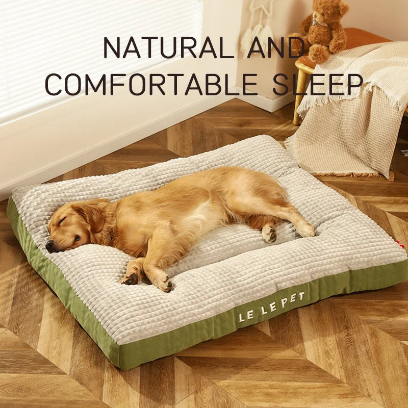 Cozy Slumber Haven: Warm Dogs Sleeping Bed with Soft Fleece Pet Blanket