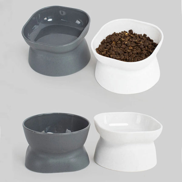 Stress-Free Dining: Tilted Cat Food Bowl for Comfort and Convenience