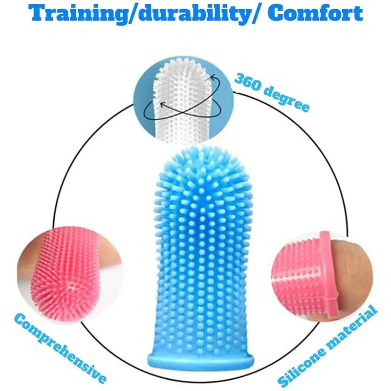 Healthy Smiles: Super Soft Silicone Pet Finger Toothbrush for Dog and Cat Dental Care