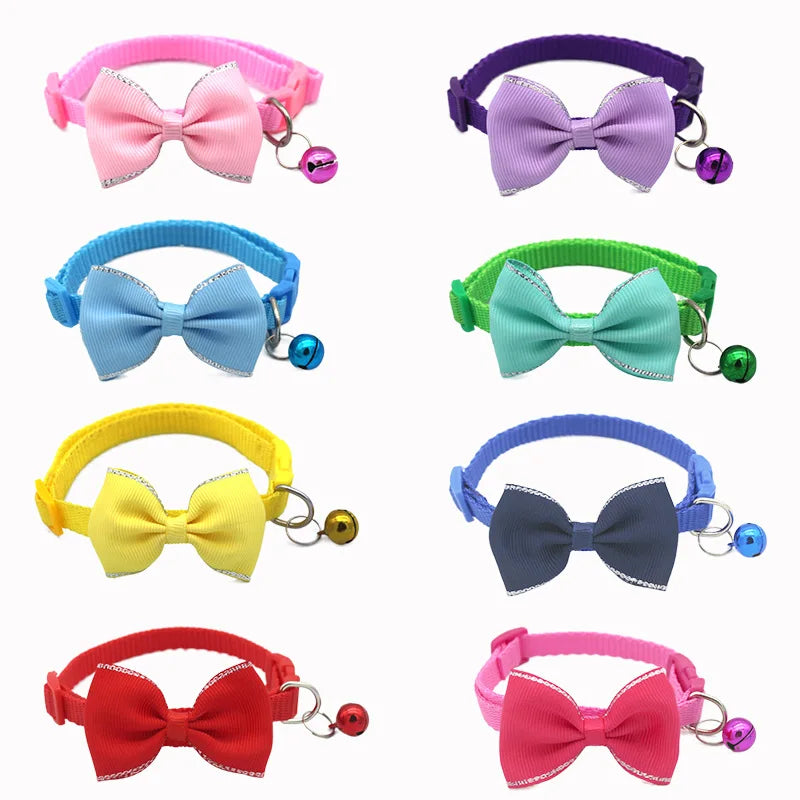 Bow-Tiful Bell Collars: Cute and Adjustable Pet Accessories
