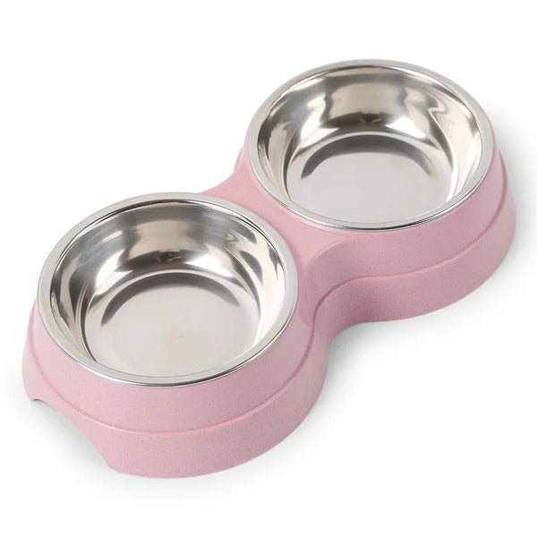 Double Delight: Stainless Steel Pet Bowls for Food and Water