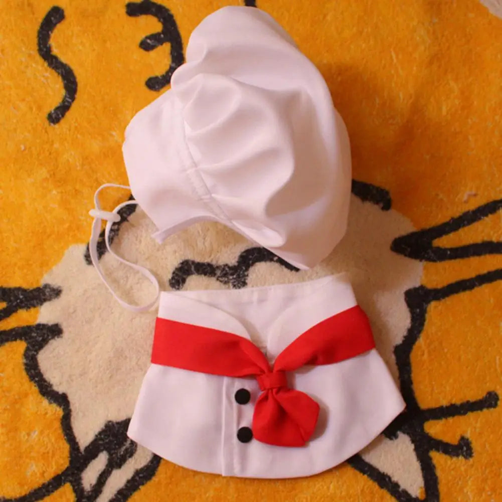 PawChef Ensemble: 1 Set Pet Hat with Soft Buckle Adjustment