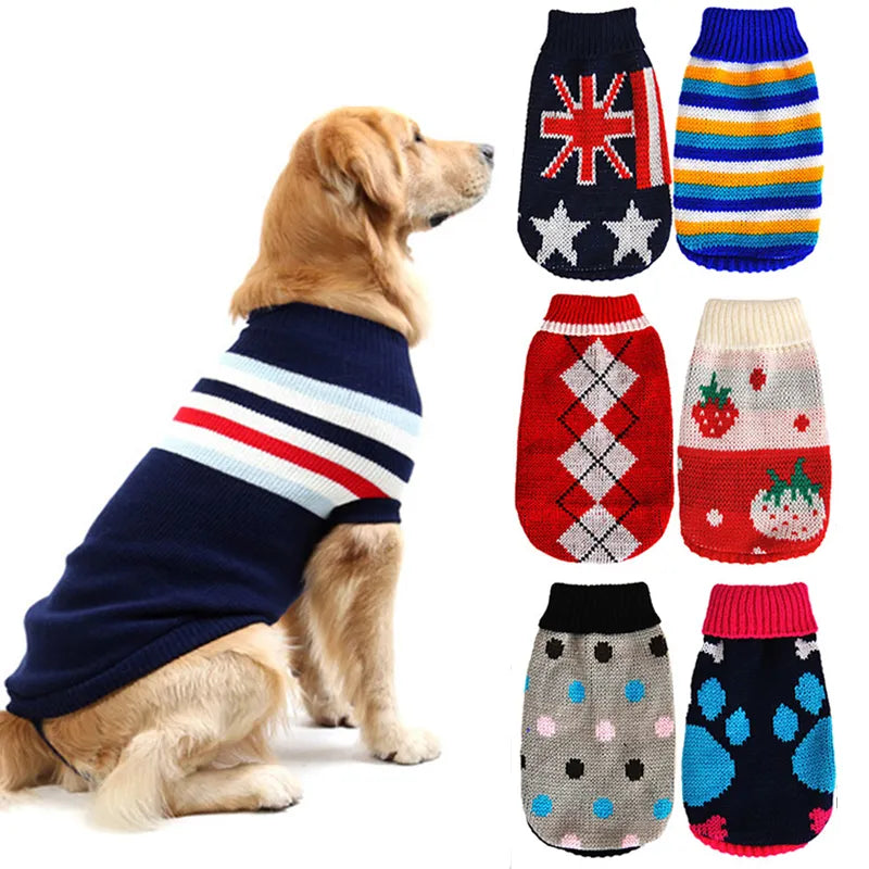 Stylish Warmth: Knitted Sweater for Dogs of All Sizes
