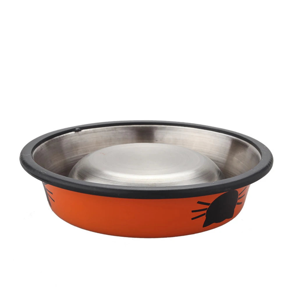 Stainless Steel Pet Bowl: Non-Skid Dish for Small Dogs and Cats