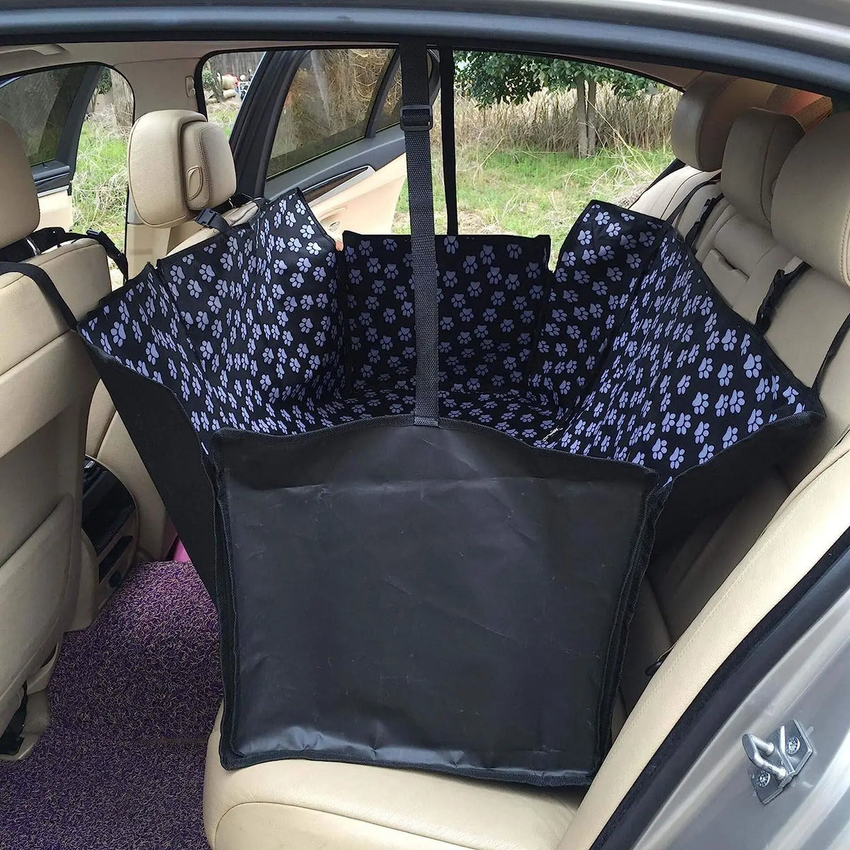 PrintPaw Protector: Waterproof Printed Pet Car Seat Cover