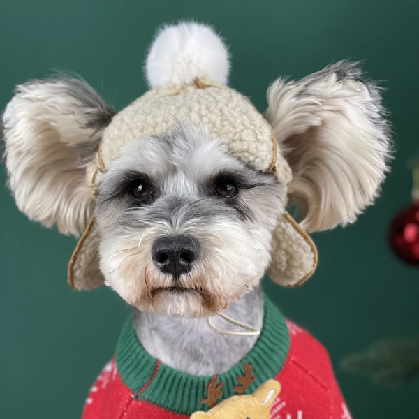 Festive Furry Flurries: Cozy Christmas Hat for Chihuahuas and Petite Pups