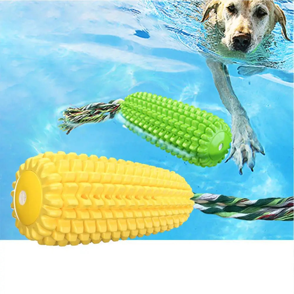 CornChew Dental Delight: Toothbrush Dog Toys with Squeaker