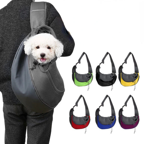On-the-Go PawsPack Pet Carrier: Portable Dog Bag with Diagonal Shoulder Strap